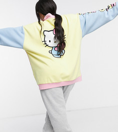 Свободный свитшот в стиле колор блок New Girl Order Curve x Hello Kitty-Многоцветный