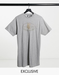 Серое платье-футболка с логотипом Reclaimed Vintage inspired-Серый