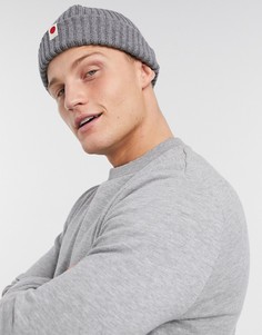 Серая шапка-бини в рыбацком стиле Jack & Jones-Серый