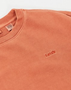 Свободный свитшот пыльно-розового цвета с круглым вырезом Levis Melrose-Розовый