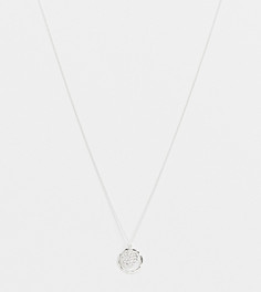 Ожерелье из стерлингового серебра с круглой подвеской с расплавленной фактурой Kingsley Ryan-Золотой