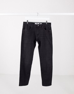 Черные зауженные джинсы Bershka-Черный цвет