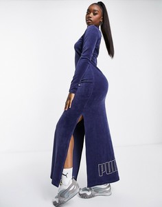Темно-синее платье PUMA Icons 2.0 fashion-Темно-синий