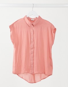Рубашка с коротким рукавом персикового цвета JDY-Розовый цвет