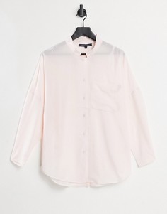 Кремовая рубашка из крепа с воротником French Connection-Белый