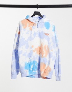 Oversize-худи с принтом тай-дай от комплекта Vintage Supply-Фиолетовый