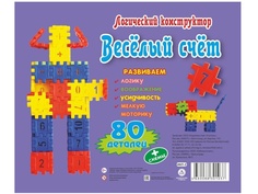 Конструктор Учитель Веселый счет 80 деталей + схемы ИКП-2