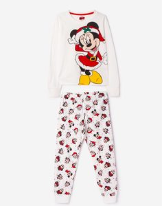 Пижама с новогодним принтом Disney для девочки Gloria Jeans