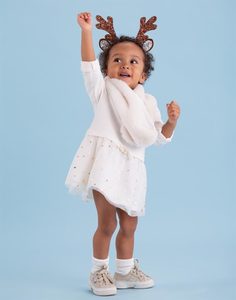 Молочное платье для малышки Gloria Jeans