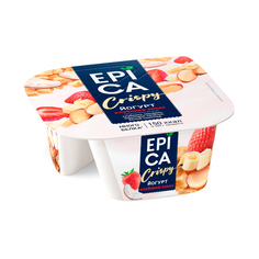 Йогурт Epica Crispy Кокосовое печенье с клубникой шоколадом и миндалем 7,3% 138 г