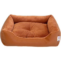 Лежак для животных Foxie Leather 60х50х18 см оранжевый
