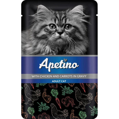 Корм для кошек Apetino Курица, морковь в соусе 85 г