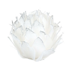 Декоративный цветок на клипсе Edelman 12 см белый