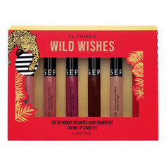 Wild Wishes Cream Lip Stain Набор жидких помад для губ Sephora Collection