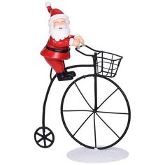 Статуэтка Санта на велосипеде 8,5х6,5х16 см Без бренда