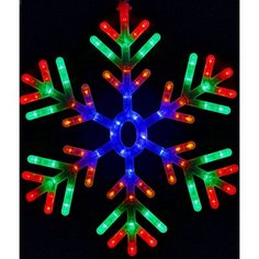 Фигура внутренняя "Снежинка" разноцветная светодиодная 162 лампы