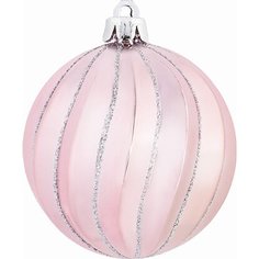 Набор новогодних шаров нежно-розовый 3 шт 7 см