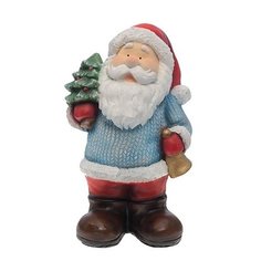 Фигура декоративная Дед Мороз с елкой 37 см
