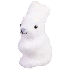 Елочная игрушка Кролик мохнатый белый 48 см Без бренда