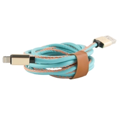 Кабель для iPod, iPhone, iPad Red Line USB - 8-pin, 2 метра, экокожа, синий