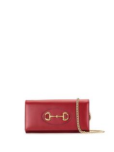 Gucci кошелек с пряжкой Horsebit и цепочкой