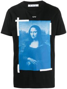 Off-White футболка с принтом Monalisa
