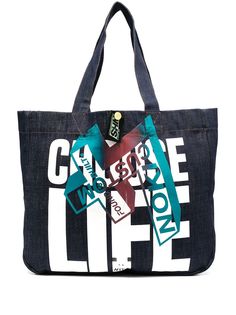 Katharine Hamnett London джинсовая сумка-тоут Choose Life