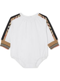 Burberry Kids боди со вставками в клетку