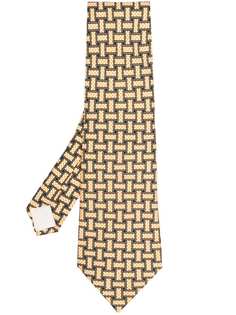 Hermès галстук pre-owned в клетку Hermes