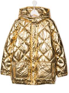 Sonia Rykiel стеганое пальто с эффектом металлик