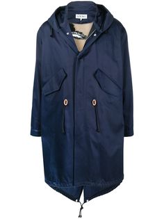 LOEWE длинная парка с капюшоном