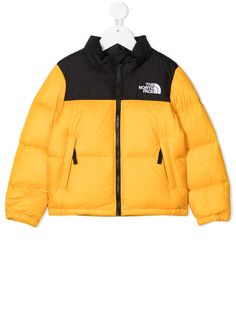 The North Face Kids пуховик Nuptse в стиле колор-блок