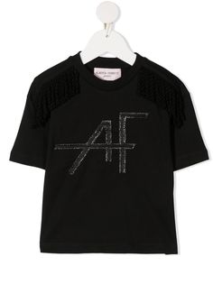 Alberta Ferretti Kids футболка с круглым вырезом и вышитым логотипом