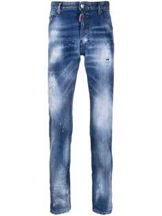 Dsquared2 узкие джинсы с эффектом потертости