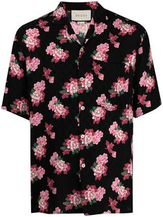 Gucci рубашка с цветочным принтом