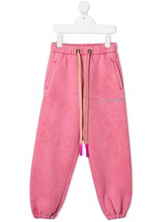 Natasha Zinko Kids спортивные брюки с кулиской и вышивкой