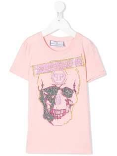 Philipp Plein Junior футболка со стразами