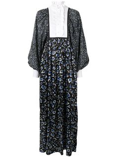 Tory Burch платье макси с цветочным принтом и оборками