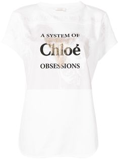 Chloé футболка с надписью