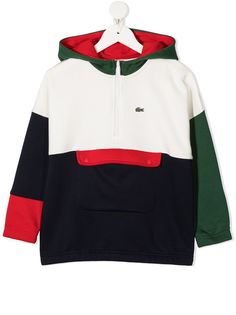 Lacoste Kids худи в стиле колор-блок