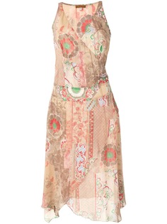 Kenzo Pre-Owned платье асимметричного кроя с абстрактным принтом