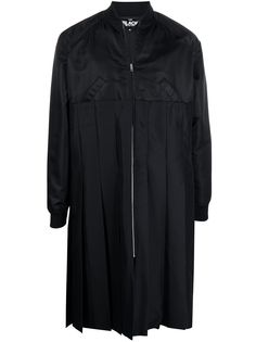 Black Comme Des Garçons плиссированное пальто на молнии