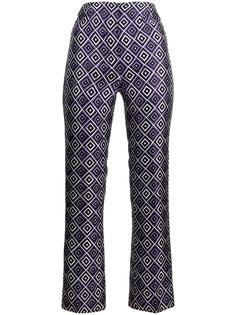 Prada Pre-Owned брюки кроя слим с геометричным принтом
