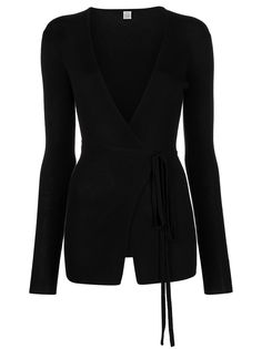 Totême джемпер в рубчик с запахом