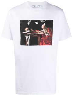 Off-White футболка с принтом Caravaggio