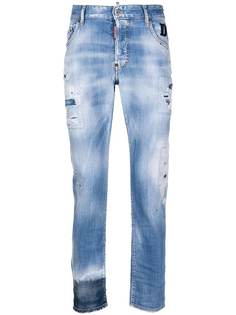 Dsquared2 прямые джинсы с прорезями