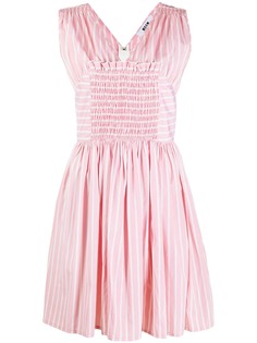 MSGM расклешенное платье в полоску