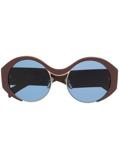 Marni Eyewear затемненные солнцезащитные очки в круглой оправе