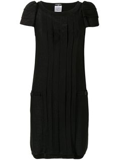 Chanel Pre-Owned плиссированное платье с короткими рукавами и блестками