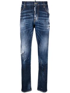 Dsquared2 прямые джинсы с прорезями